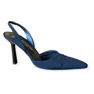 La Botterie Monte Carlo Black Pointed Toe Sling Back